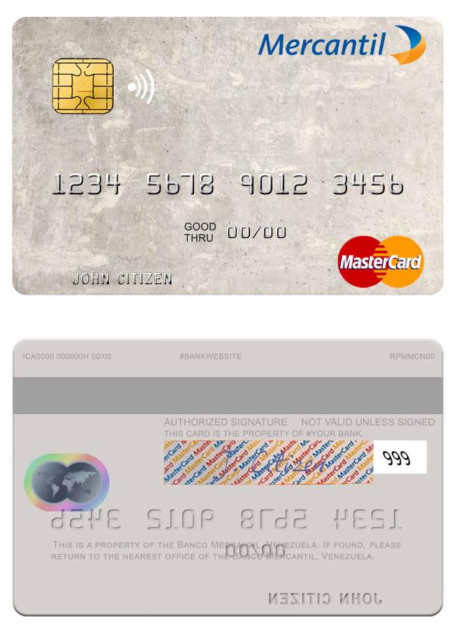 Venezuela Banco Mercantil mastercard